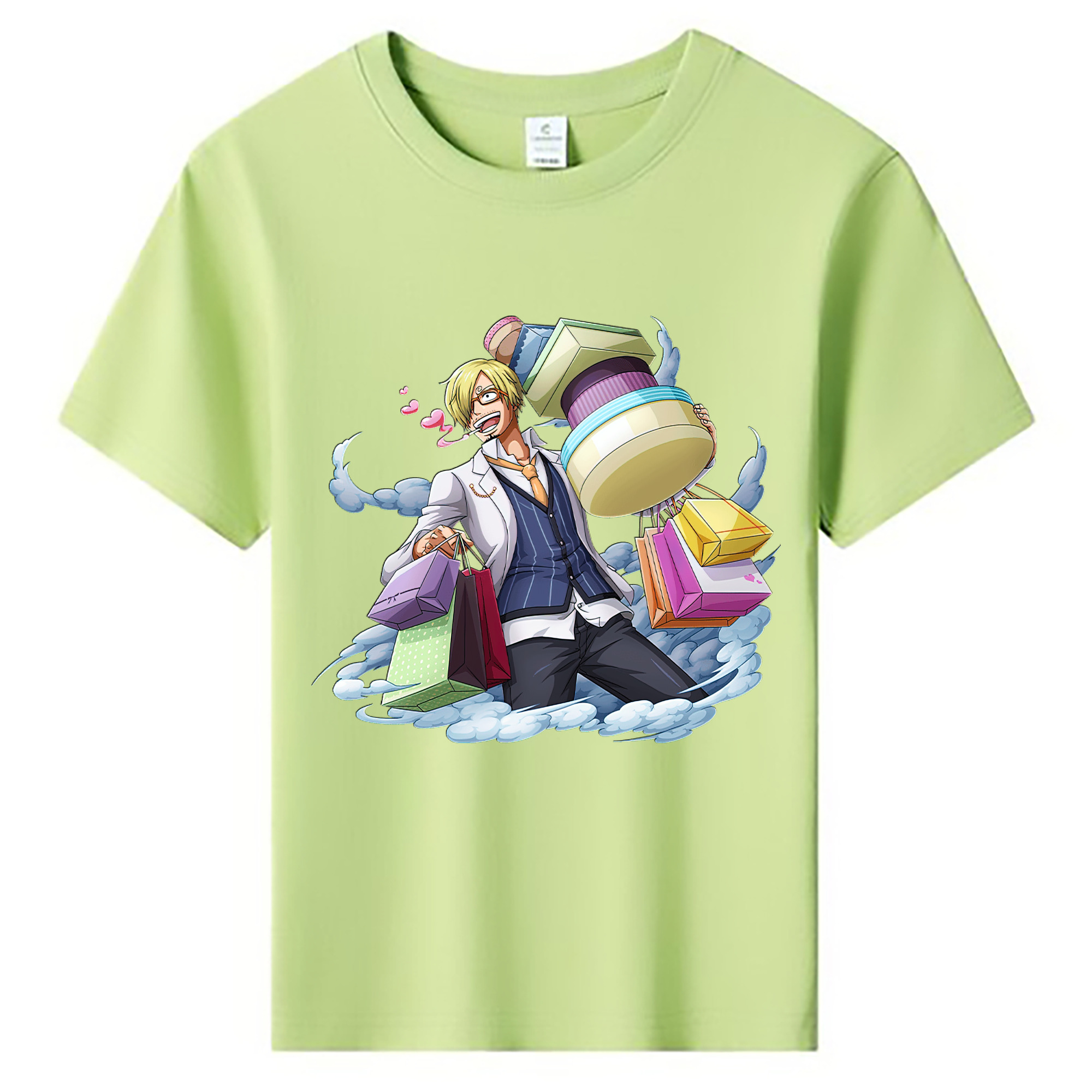 （画像用） ワンピース サンジ ONE PIECE Sanji 綿100％キッズTシャツ（フロントプリント）